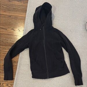 Black lululemon scuba Hooded Zip-Up Jacket